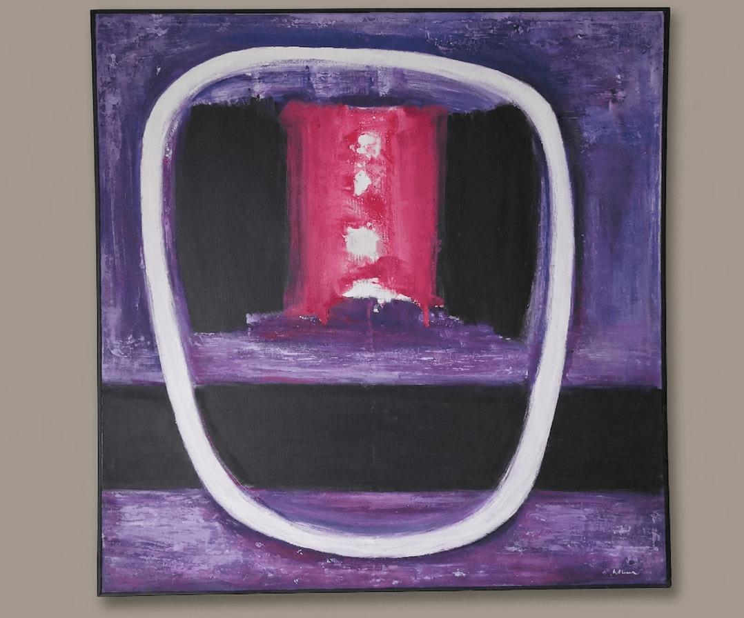 Head 2 - Acrylic on canvas, framed - 102 x 102 cm