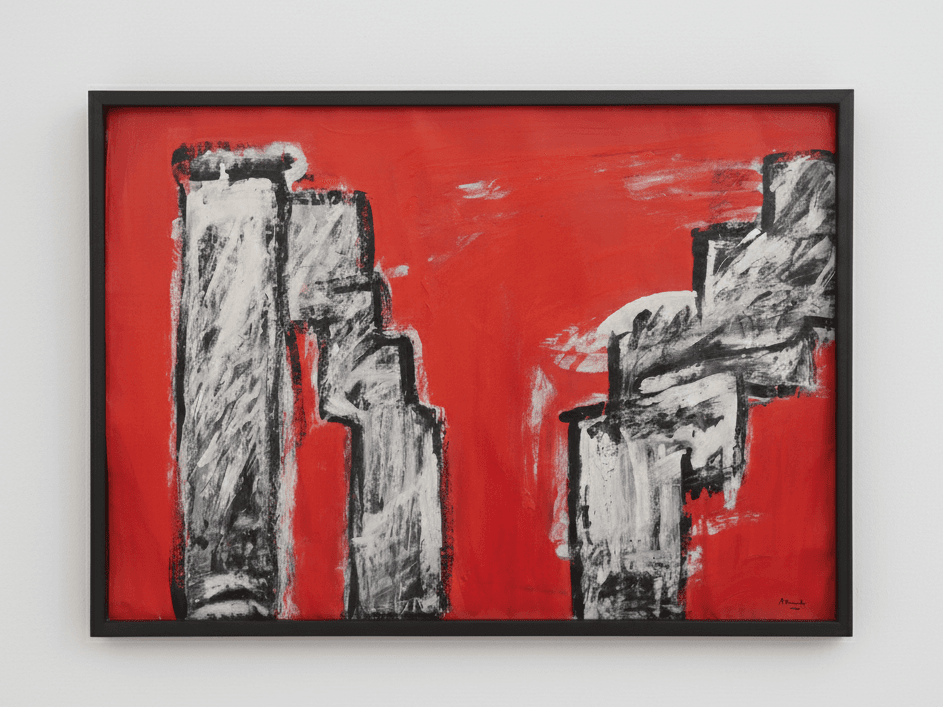 Columnas - Acrylic on paper - 100 x 71 cm