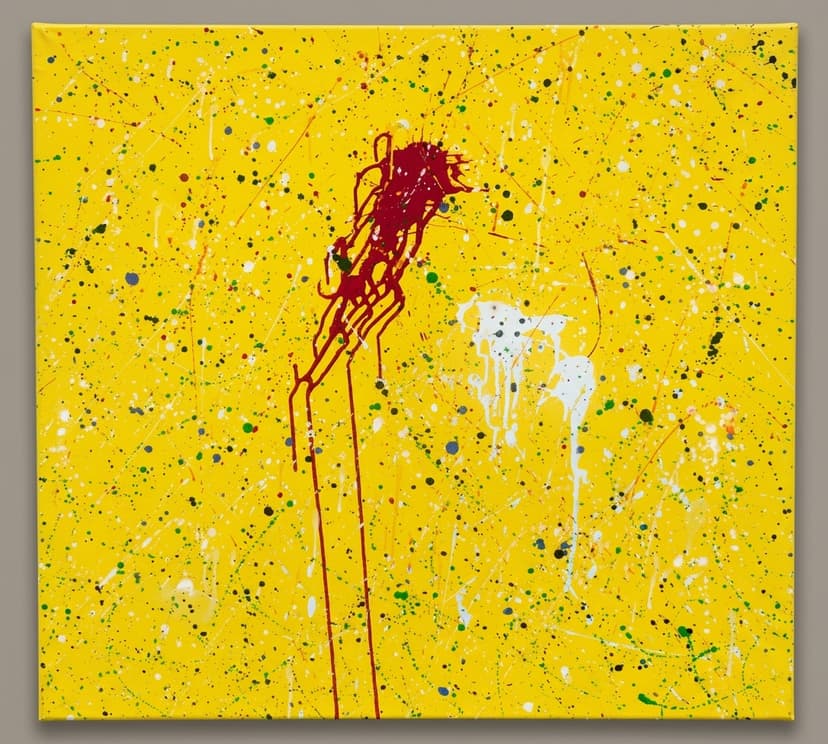Amarillo expresionista - Óleo sobre lienzo - 99 x 100 cm