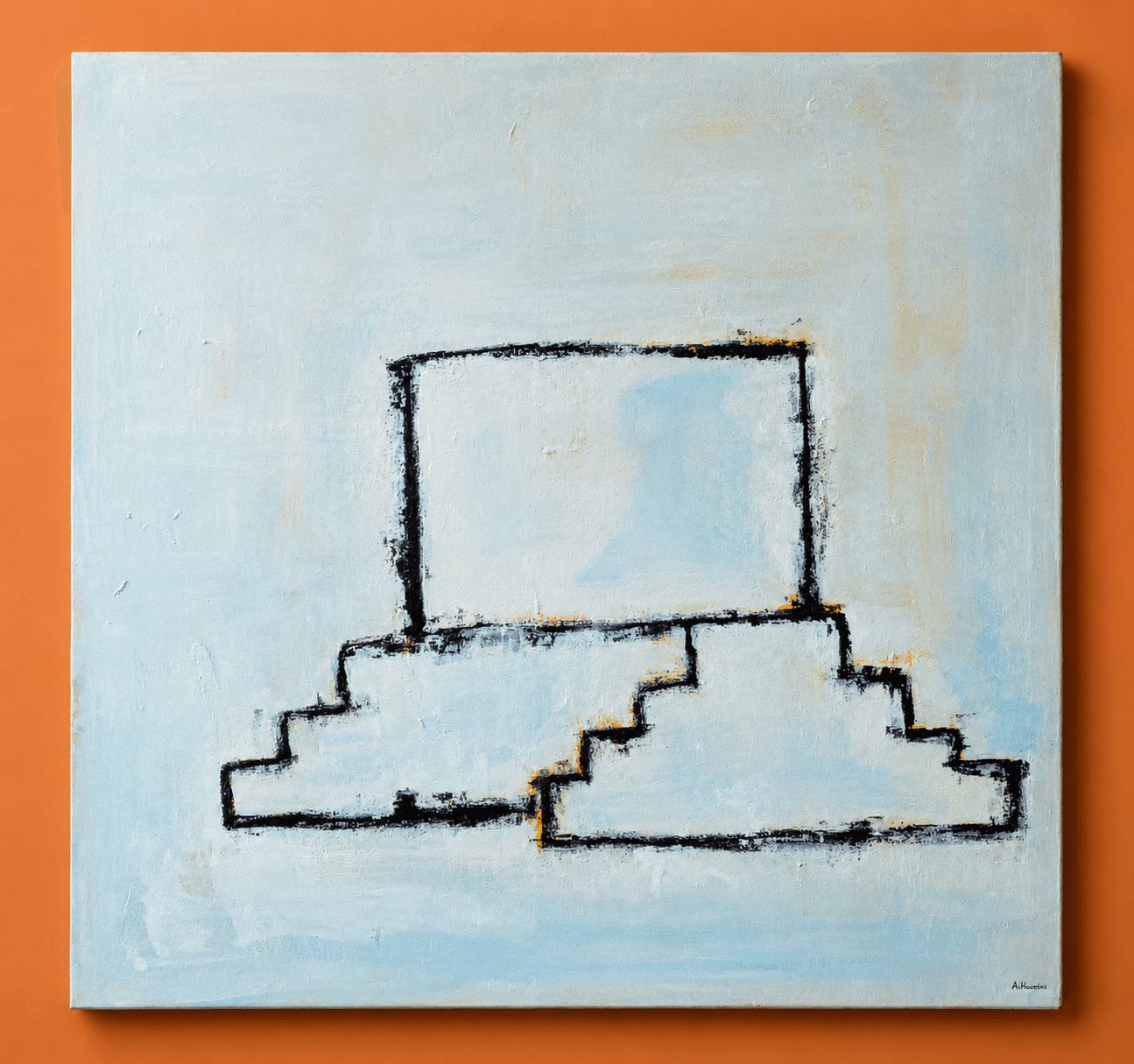 Arquitectura2 - Acrílico sobre lienzo - 90 x 90 cm