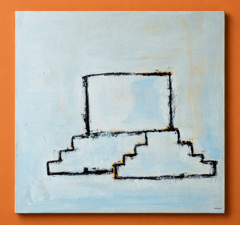 Arquitectura2 - Acrílico sobre lienzo - 90 x 90 cm