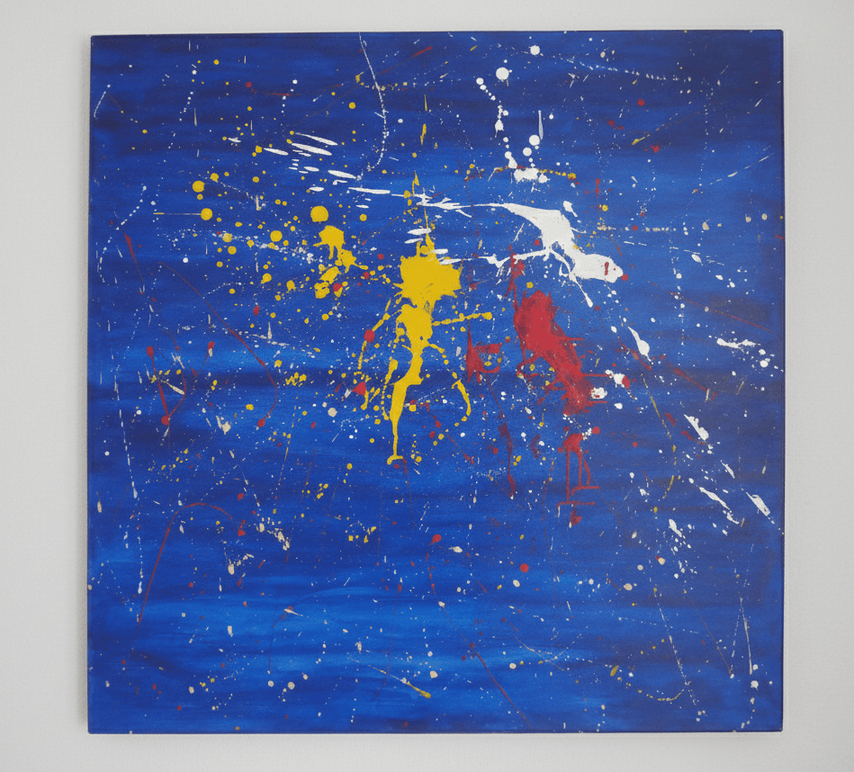 Azul Expresionista - Acrylic on canvas - 113 x 113 cm