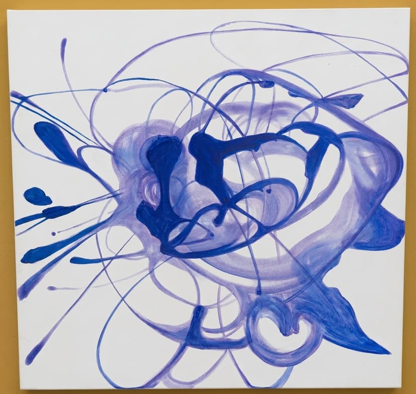Perro azul - Óleo sobre lienzo  - 100 x 100 cm