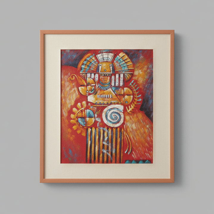 Fiesta del Sol Inca - Oil and Acrylic various techniques - 80 x 100 cm