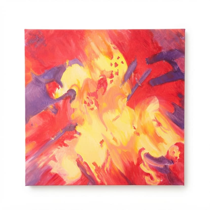 Hippie - Óleo sobre lienzo  - 100 x 100 cm