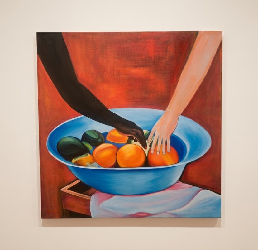 2 Manos - Óleo sobre lienzo - 96 x 99  cm