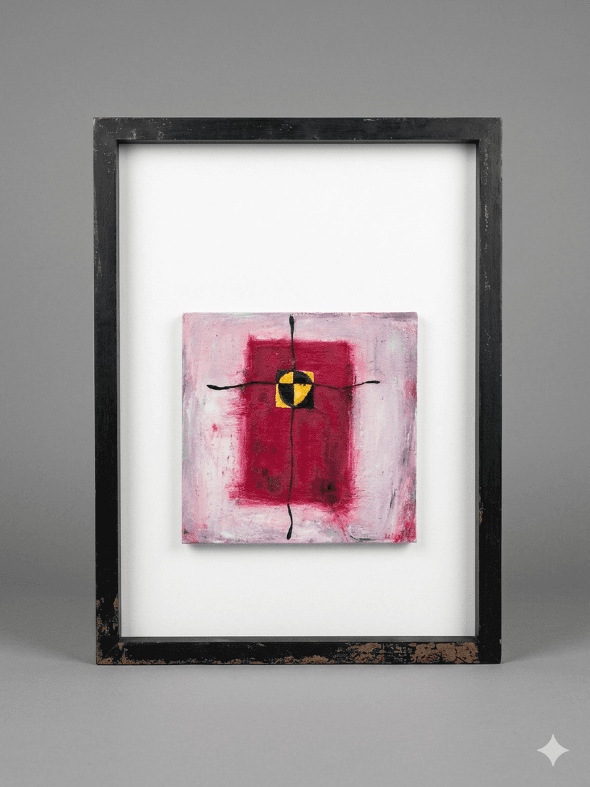 Negro Series 10 - Óleo sobre lienzo, enmarcado - 72 x 52 cm