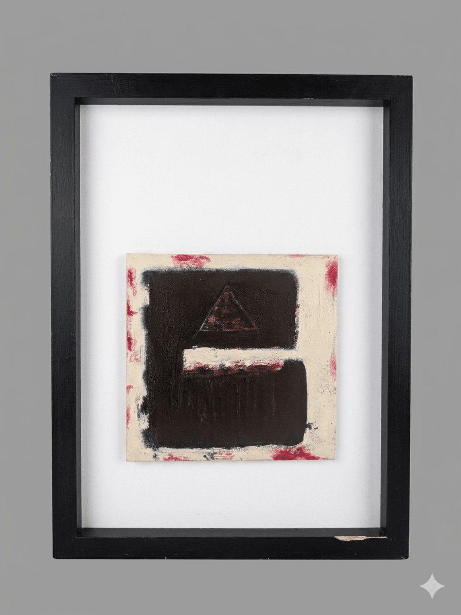 Black Series 8 - Oil on canvas, framed - 72 x 52 cm