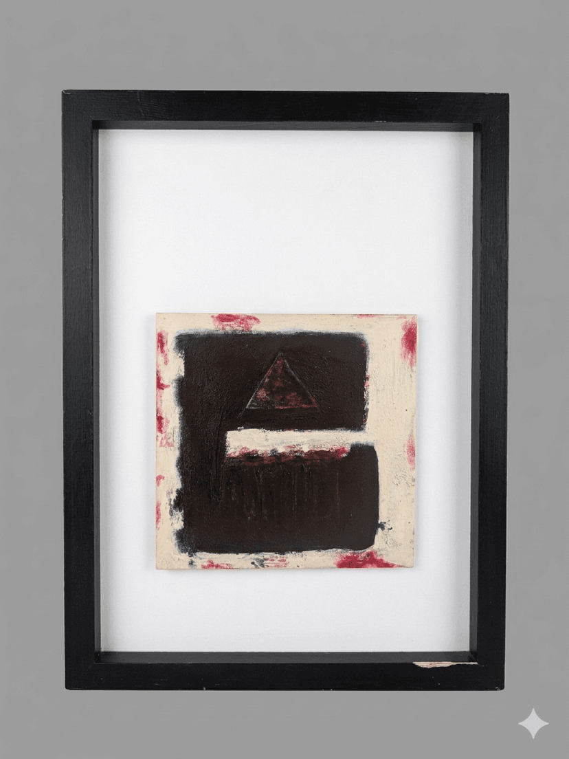 Negro Series 8 - Óleo sobre lienzo, enmarcado - 72 x 52 cm