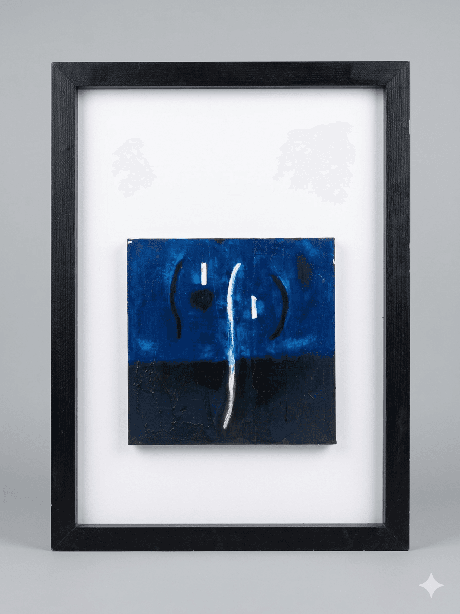 Black Series 9 - Oil on canvas, framed - 72 x 52 cm