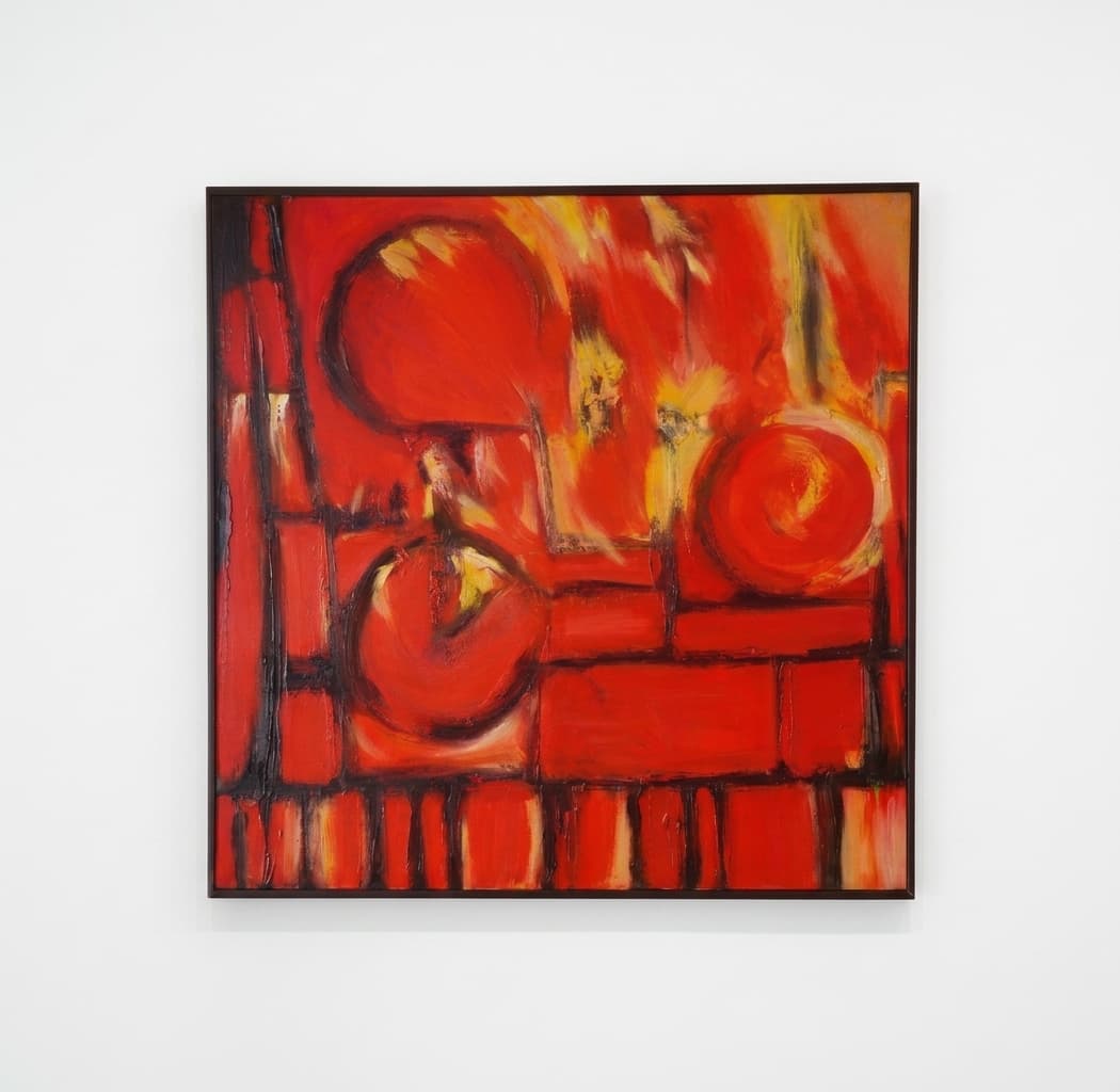 Rojo Amarillo - Acrílico sobre lienzo enmarcado - 102 x 101 cm