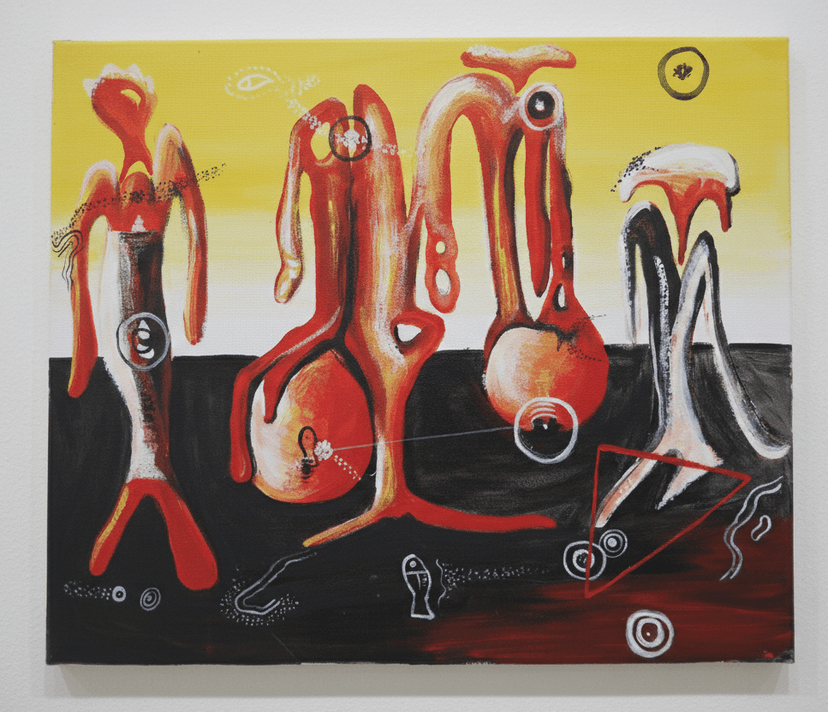 Peces y Personas - Acrílico sobre lienzo - 73 x 60 cm