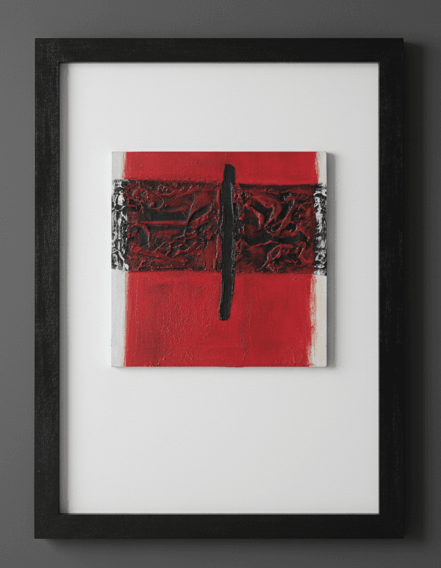 Negro Series 2 - Óleo sobre lienzo, enmarcado - 72 x 52 cm