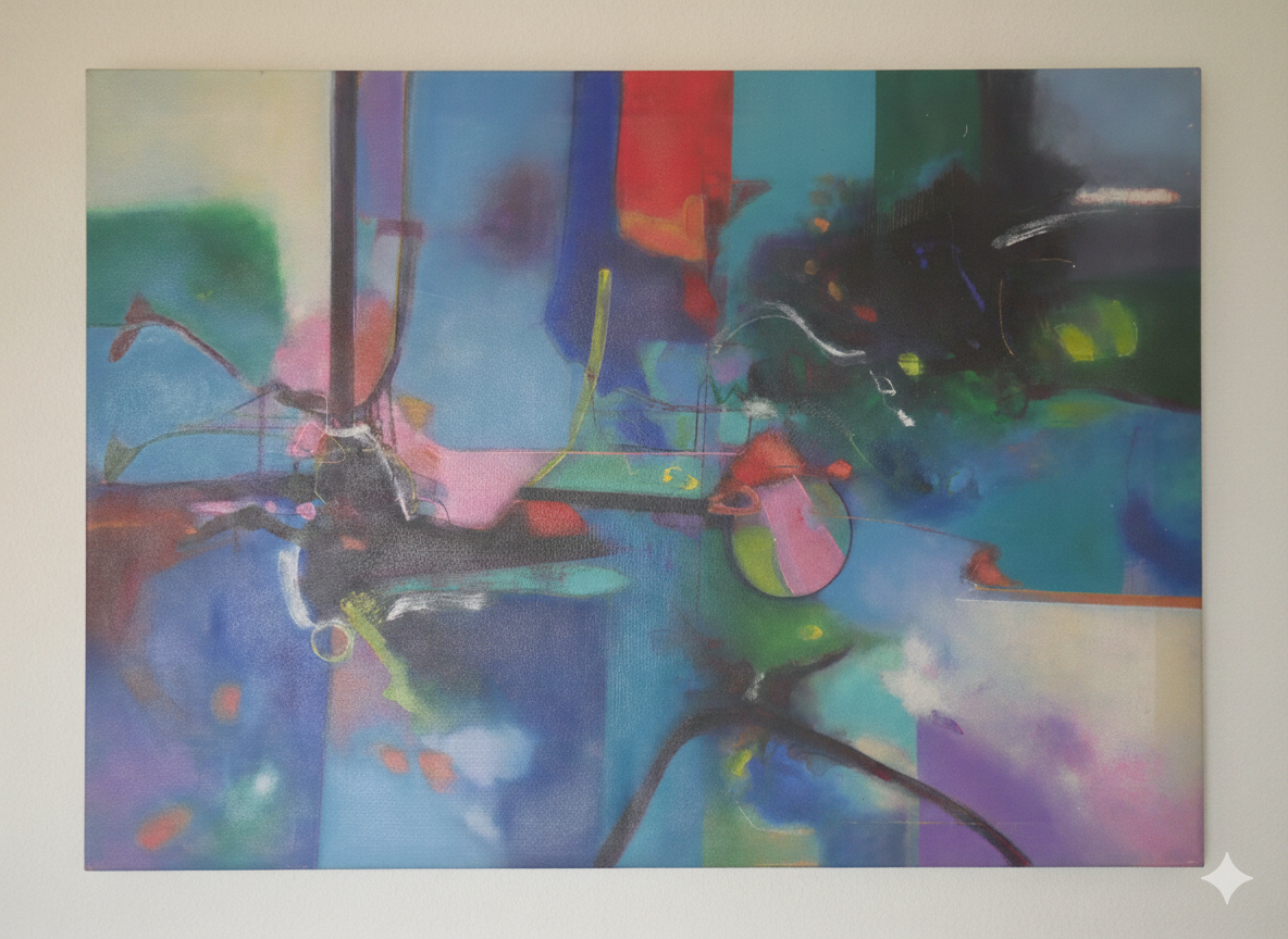 Vitral - Acrílico sobre lienzo - 97 x 70  cm